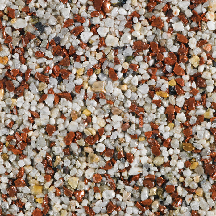 Red, White and Yellow Resin Bound Gravel Blend - DALTEX Pearl Blush