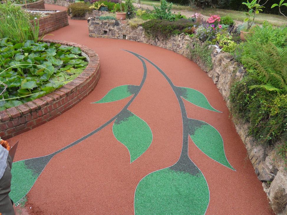 Resin Bound red green aggregate