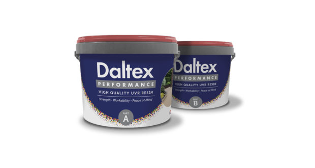 DALTEX Performance UVR 7kg & 7.5kg Blue Tubs showcasing both part a and part b 