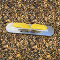 Yellow handled resin bull trowel for resin bound