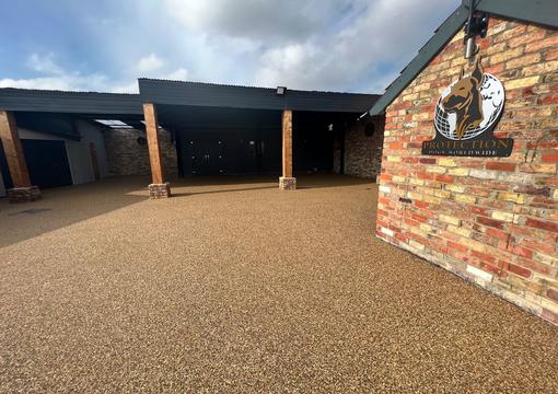 Protection Dogs Worldwide site laid with DALTEX Cappuccino resin bound surfacing