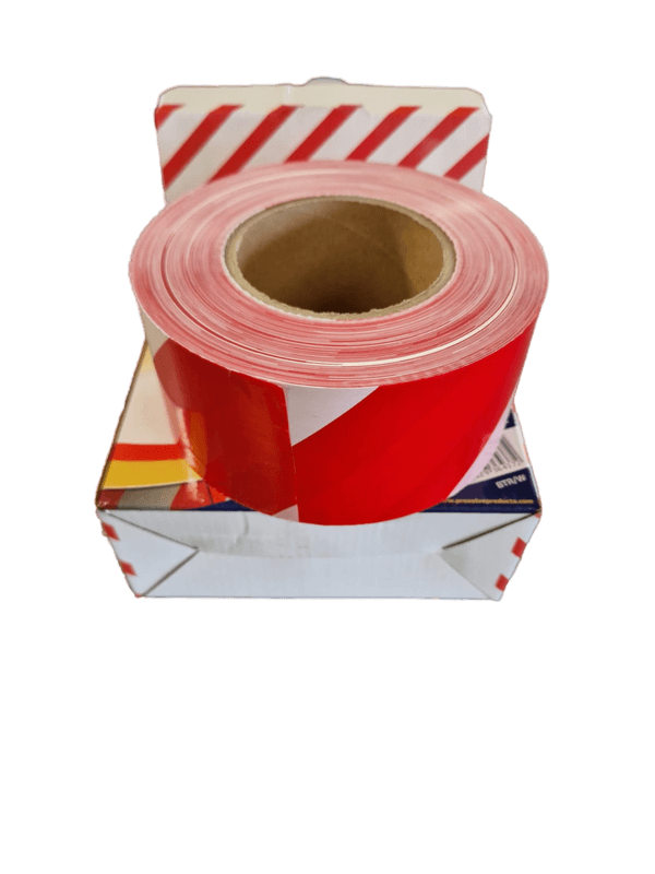 red and white barrier tape