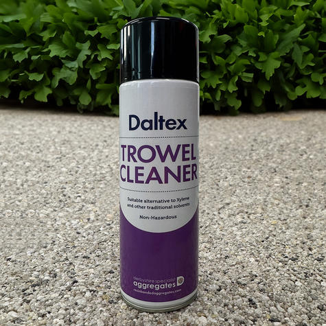 DALTEX trowel cleaner aerosol on resin bound surface 